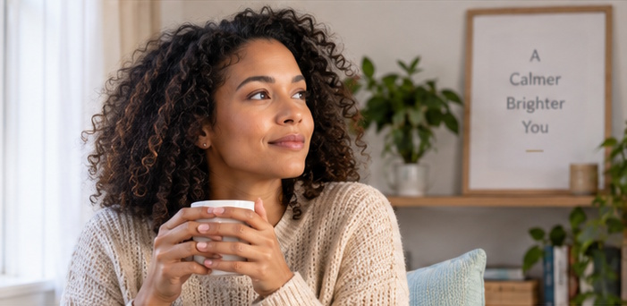 A calm home setting representing wellbeing awareness